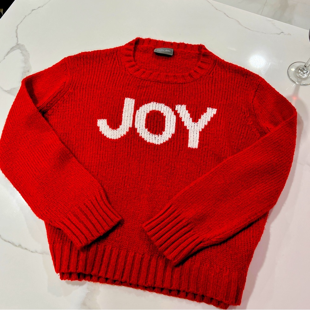 Women’s XL Wooden Ships “JOY” Holiday Knit